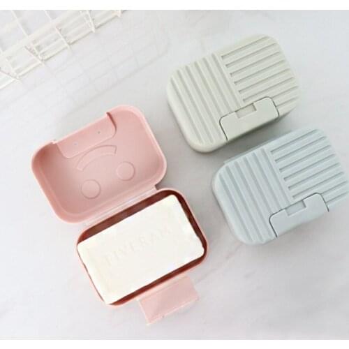 Nordic Style Soap Box With Lid Sealed Travel Portable Soap Box Home Bathroom Soap Storage Box