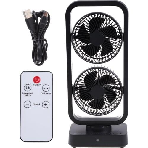 M7DF USB Desktop Fan, Portable Oscillating Table Fan, 3 Speeds, Quiet Personal Desk Fan for Office Table Bedroom Kitchen