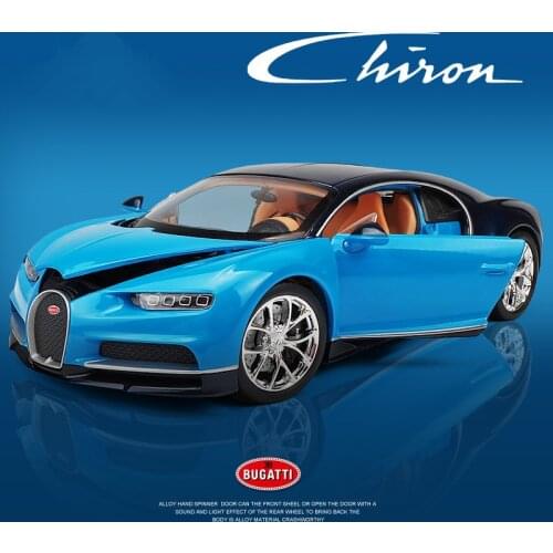 1:24 Scale Bugatti Chiron Diecasts Vehicles High Simulation Metal Alloy Sports Car Model Collection Boys Toy For Childrens Gift