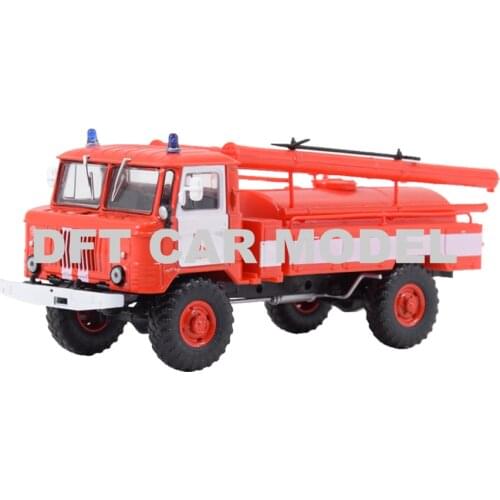 1/43 Scale Military Model Toys GAZ-66 Russian fire engine Diecast Metal car Model Toy For Kids Gift Collection