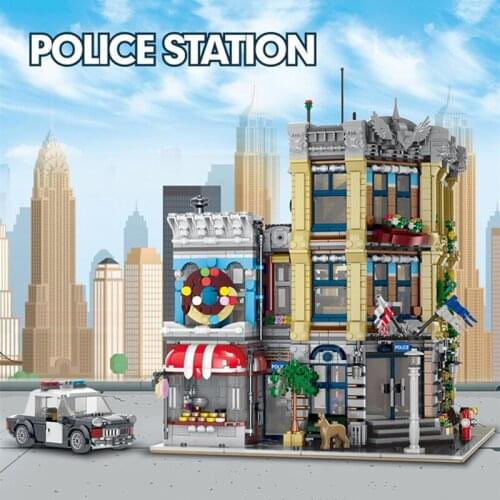 IN STOCK Modular Building UG 10199 Police Station Compatible City Blocks Bricks Educational Puzzle Toy Birthday Gifts For Child