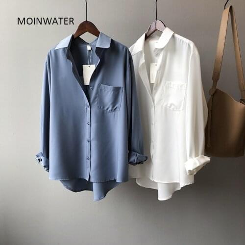 MOINWATER Blue Blouses