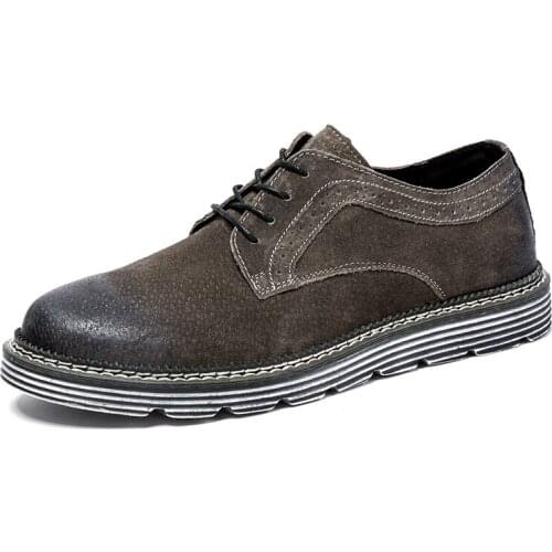 New Black Men Casual Shoes Man Fashion Suede Man Office Shoes Men Comfy Lace-up Comfortable soles Men Shoes Sneakers