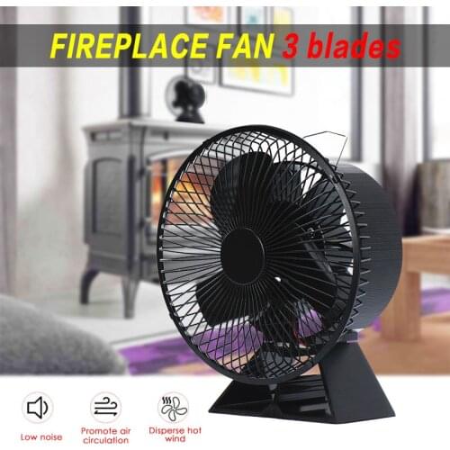 VODA New Design Fireplace Fan 3 Blade Thermal Power Furnace Fan About 175 CFM With Protective Cover For More Safety And Comfort
