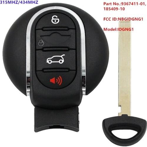 Keyecu Original 4Button 315/434MHz OEM Smart Remote Key Fob for BMW Mini Copper 2015 2016 2017 2018 Fcc:NBGIDGNG1 P/N:9367411-01