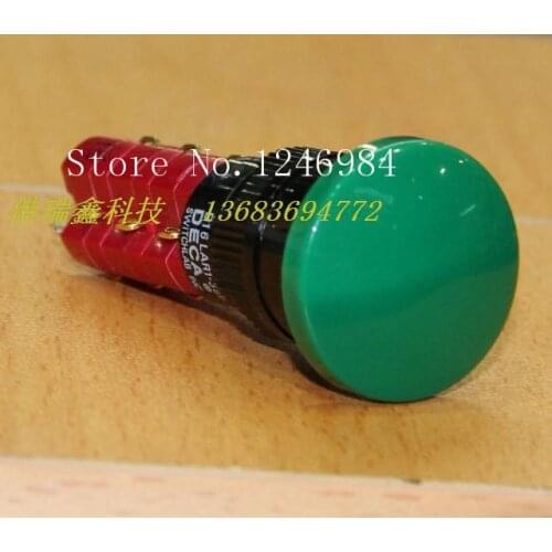 [SA]M16 with lock button switch DECA Taiwan Progressive Alliance Round three -way green mushroom button D16LAR3-3AB--5pcs/lot