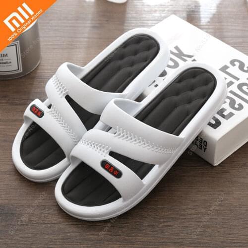 Xiaomi Korean Style Slippers Men Women Summer Home Bathroom Couple Sandals Thick-soled Beach Loafer Outdoor Anti-slip Flip Flop