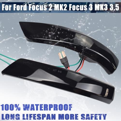 2pcs Dynamic Mirror Indicator Blinker For Ford Focus 2 MK2 2008-2011 facelift model Side LED Turn Signal Light