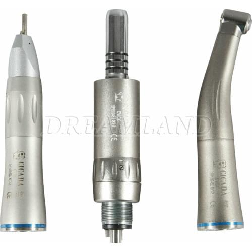 Dental Inner Water Cooling System Low Speed Handpiece Straight Air Motor Contra Angle Hadnpiece 4 Hole Fit Nsk Kavo