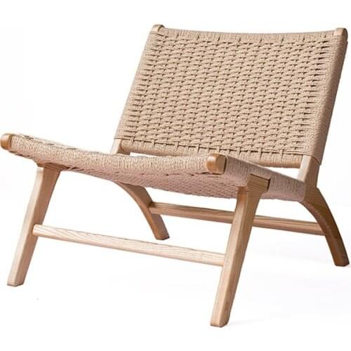 TT Customized Solid Wood Single-Seat Sofa Chair Personalized Creative Leisure Chair Real Rattan Side Chair