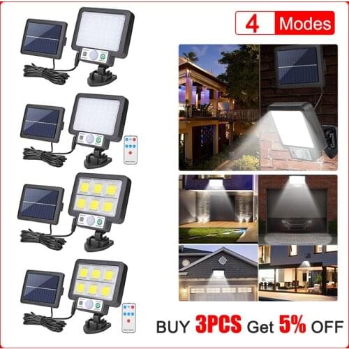 LED Split Solar Powered Wall Light Outdoor Waterproof Motion Sensor Induction Lamp Garden Street Lighting Decoration