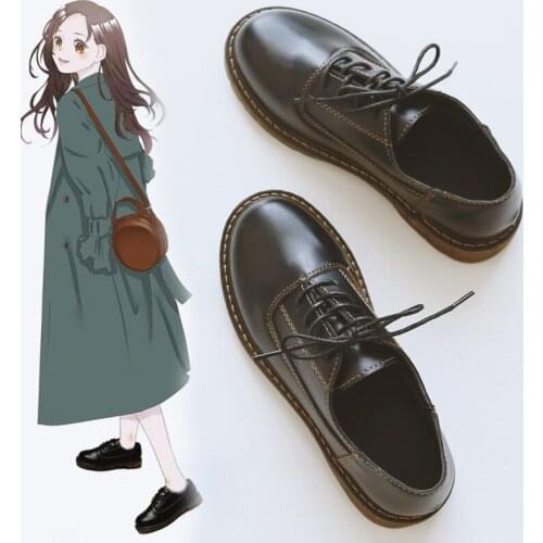 JK uniform shoes black British small leather shoes women 200 new Japanese JK net red British style wild retro shoes students au
