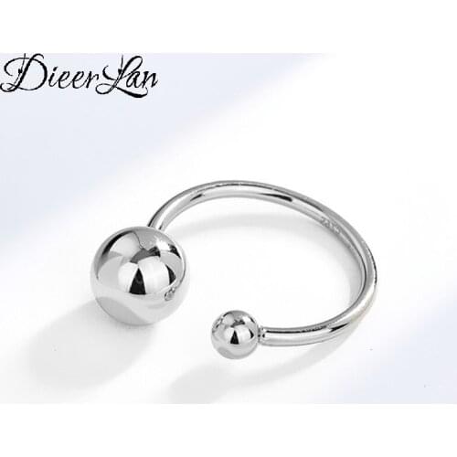 Punk Vintage Ball Beads Ring For Women Men Adjustable Size Geometric Rings Exquisite Creative Jewelry Wholesale 2021