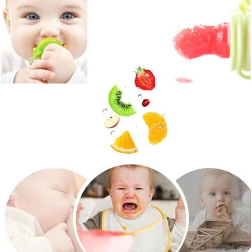 1Pcs Baby Bear Fruit And Vegetable Feeding Tableware Fruit Food Supplement Silicone Nipple Newborn Training Pacifier