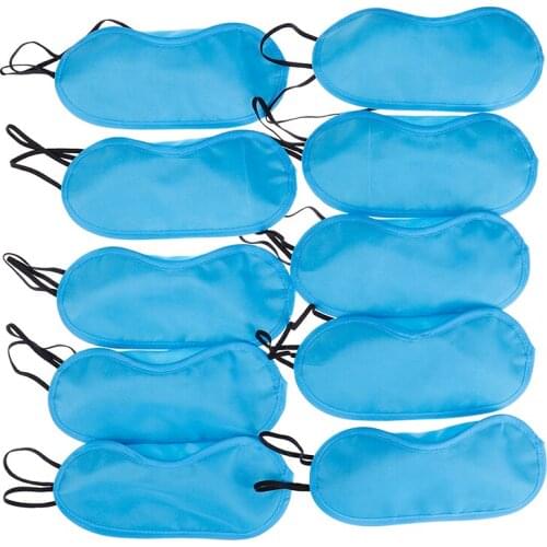 Soft Portable Eye Mask Black Fast Sleeping Eyeshade Cover Eye Masks Shade Patch Women Men Blindfold Travel Sleepmasker 10pcs