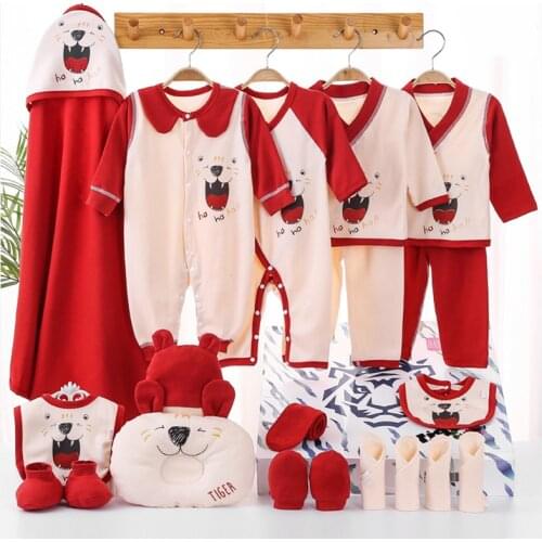 20 Pcs/Set Cotton Unisex Newborn Clothing Set Baby Boy Girl Ropmper Underwear Suit Infant Accessories Newborn Gift Set
