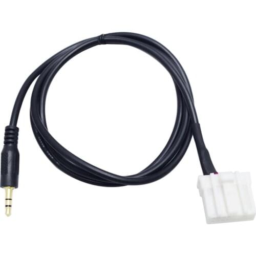 3.5mm Black B70 AUX Audio Adapter Input Cable for Mazda 2 3 5 6 MX5 RX8 2006 MP3 CD Changer Jack Plug