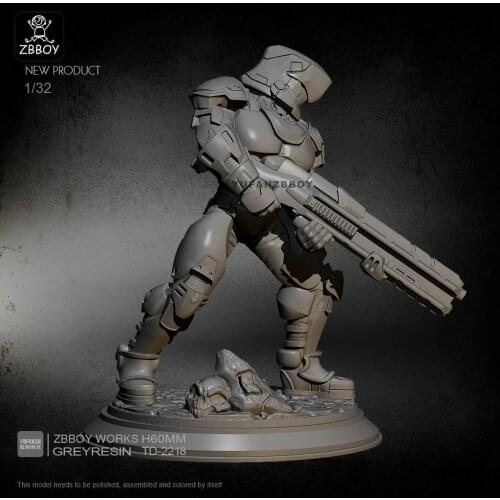 55MM Resin Model Kits Space warrior self-assembled TD-2218