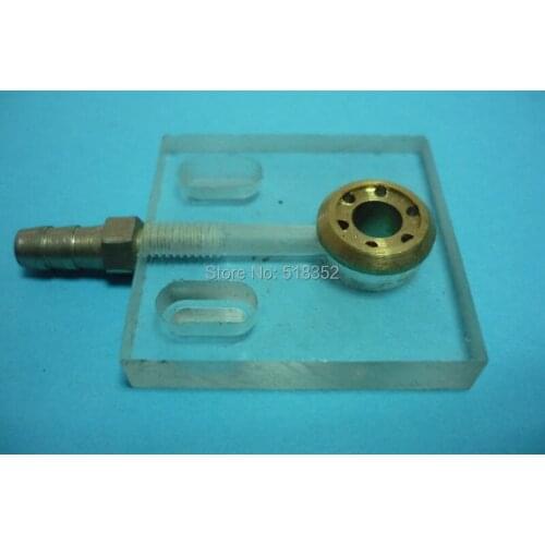 42*40*8mm Acrylic Water Jet Panel/ Water Spray Cooling Plate w/ Brass Nozzle, Changfeng 20 EDM Wire Cut High Speed Machine