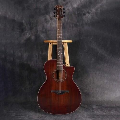 41 inch Folk Guitar 6 String Red Cedar Solid Guitar High Quality Acoustic Guitar Concert Musical Instrument Gift AGT287