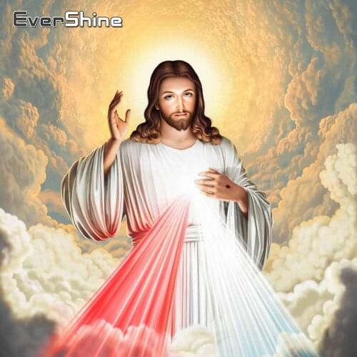 Evershine Diamond Embroidery Religion Jesus Diamond Painting Portrait Icon Cross Stitch Diamond Mosaic Full Square Diamond Art
