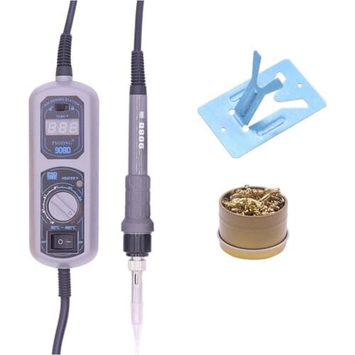 PIGONG 908D LED Digital Soldering Station Mini Portable Adjustable Electric soldering iron Welding tools kit set