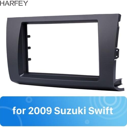 Harfey 2 Din Car Radio Install Frame Face Plate Dash Trim Installation Fitting Kit For 2009 Suzuki Swift Fascia Stereo Dash Trim