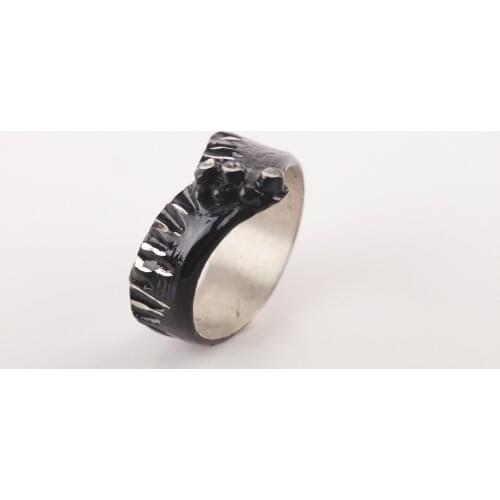 UM US JEWELRY Black Color Unisex Ring