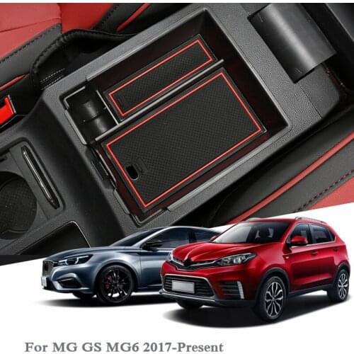 Storage Box For MG GS MG6 2017-Present LHD Car Styling Car Center Console Armrest Storage Box Covers Interior Accessories