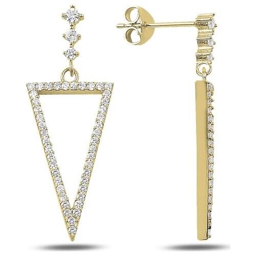 KUTAYDAN Zircon Earrings 925 Sterling Silver