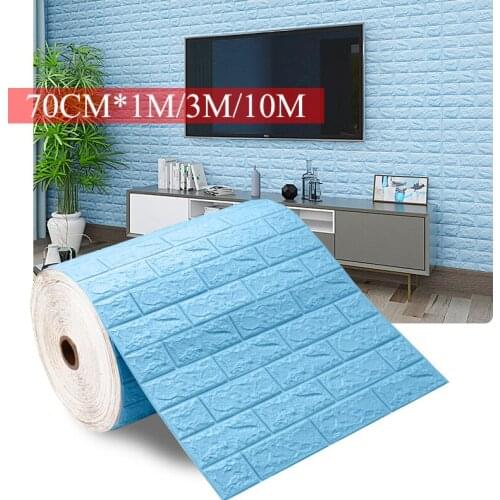 Fashion Vintage Style Brick Stone Self Adhesive Wallpaper PE Waterproof Peel and Stick Wall Sticker Roll DIY Brick Wall Decor