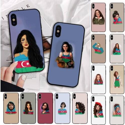 MaiYaCa Azerbaijan buta flag fashion girl Phone Case for iPhone 11 12 pro XS MAX 8 7 6 6S Plus X 5S SE 2020 XR cover