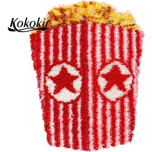 3d embroidery needlework set handwerken knooppakket latch hook kits rug Popcorn pattern floor mat diy tapijt needle for carpet