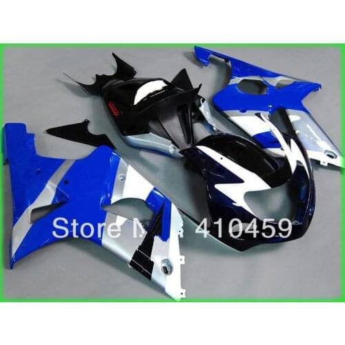 Motorcycle Fairing kit for SUZUKI GSXR1000 GSX-R1000 GSXR 1000 K2 00 01 02 2000 2001 2002 blue white silver Fairings set SA29