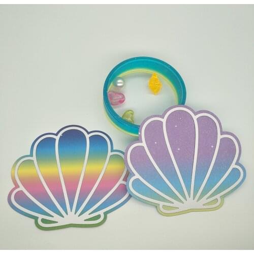 New color shell metal cutting mold photo album cardboard DIY gift card decoration embossed crafts