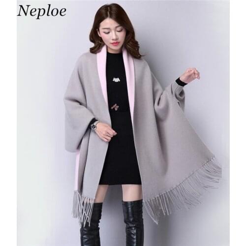 Neploe Autumn Korean Plus Size Women Long Loose Sweater Cardigan Tassel Sweater Shawl Coat Fashion Wild Female Knitwear 65881