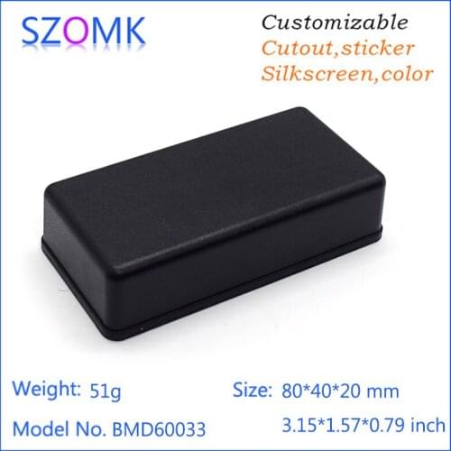 Szomk plastic enclosure for pcb plastic electronic case (50 pcs) 81*41*20mm small electrical cover junction box project box