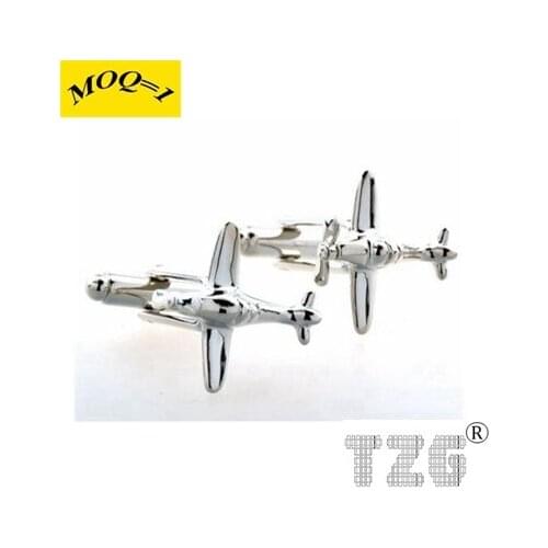 TZG11176 Plane Cufflink Cuff Link 1 Pair Free Shipping Promotion