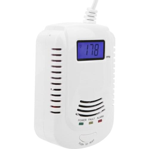 Portable Radio Gas Detector Digital LCD Display Voice Alarm Device High Sensitivity 90‑240V