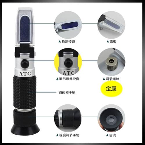 Alcohol Concentration Detector Of Liquor Alcohol Meter Refractometer Refractometer 0-80% Alcoholometer Oenometer