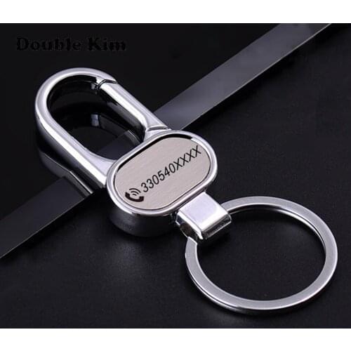 Creative Car KeyChain Customized Antilost Key Chain Small Chic Keyring for Men Women DIY Engrave Engraving Jewelry Gift