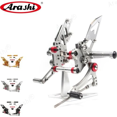 Arashi CNC Adjustable Footrest NINJA 300 2013 - 2017 Rearset For KAWASAKI NINJA 300 EX300A Foot Pegs Rear Foot Rest 2014 2015 16