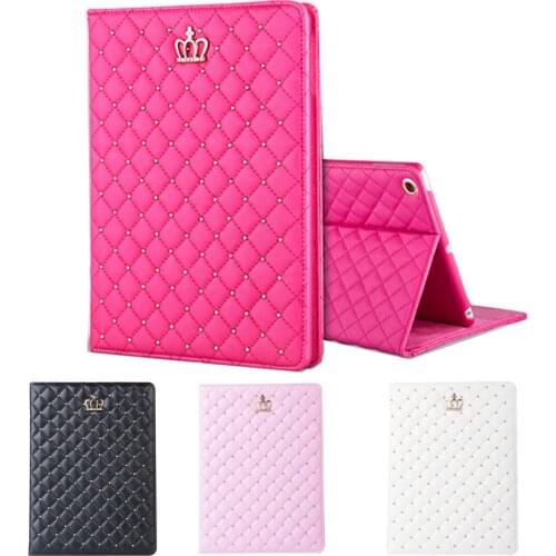 Luxury PU Tablet Coque For iPad mini Case Flip Crown Luxury Stand A1489 A1490 Protective Cover for iPad mini 2 mini 3 Case Stand