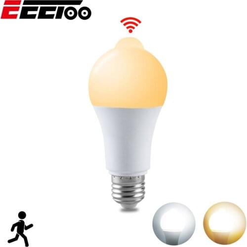 EeeToo Smart Night Light PIR Sensor Motion LED Bulb Night Lamp 85-265V E27 12W 15W 18W 20W Dusk to Dawn Smart Lights for Hallway