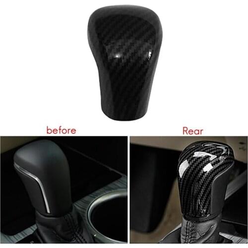 Carbon Fiber ABS Car Shift Knob Protection Cover Fit for Toyota C-HR CHR 2020 Gear Head Shift Collars Accessories