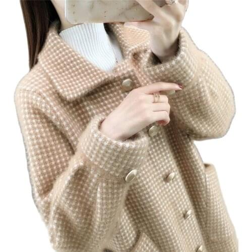 Womens Imitate Mink Fleece Keep Warm Overcoat 2021 Autumn Winter Long Jacket Women Loose Cardigan Coat Female Jackets Coats D