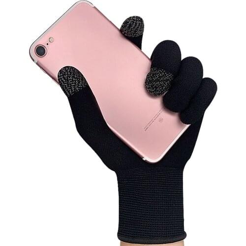 1Pair Game Gloves Hand Cover Game Controller For PUBG Sweat Proof Non-Scratch Sensitive Touch Screen Gaming Finger Thumb Sleeve