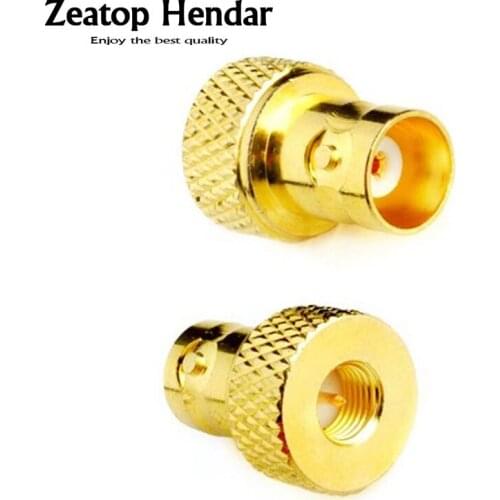 10Pcs Brass Gold Plated SMA Male to BNC Female Connector RF Coaxial Coax Adapter