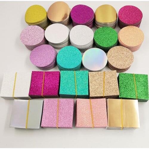 100/200pcs Glitter Background Paper for Sliding Case Packaging Accessories for Eyelash Case Glitter Paper for Lash Packaging Box