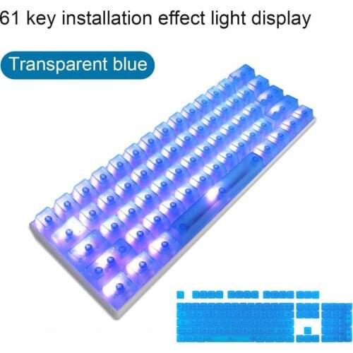 104Pcs/Set Universal Stylish Clear Mechanical Keyboard Key Caps Replacement